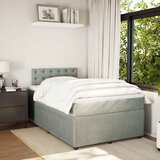  Krevet s oprugama i madracem svjetlosivi 120x190 cm baršunasti | shoptok.hr