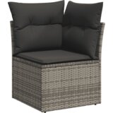  10-dijelni set vrtnih sofa od poliratana s jastucima sivi Siva 55 x 55 x 37 cm | Shoptok.si