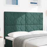  LED uzglavlje dijamantskih blokova tamnozelena 144 cm baršun | shoptok.hr