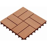  Pločice za decking 11 kom. Tikovina 30 x 30 cm WPC u