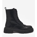 Resti Women's black openwork ankle boots with a flat heel Rolika - Footwear | ePonuda.com