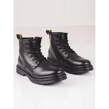 SHELOVET Men's trappers black in eco leather