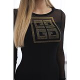 Kesi Knitted dress with tulle sleeves black | shoptok.hr