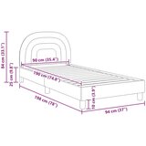  Okvir za krevet s uzglavljem Krema 90 x 190 cm Baršun | shoptok.hr