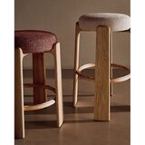Kave Home Bež/u svijetloj prirodnoj boji barska stolica od čvrste jeseni (visine sjedala 75 cm) Granite – | shoptok.hr