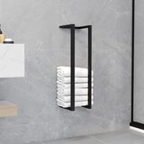 vidaXL Stalak za ručnike crni 12,5 x 12,5 x 60 cm željezni | shoptok.hr