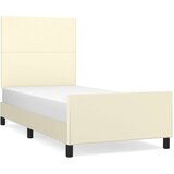  Okvir za krevet s uzglavljem krem 100x200 cm od umjetne kože | shoptok.hr