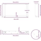  Noge kavne mize v obliki črke U 2 kosa Bela 70x(30-31) cm Jeklo, (21828661) | Shoptok.si