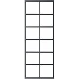  Klizna vrata od stakla ESG i aluminija 76 x 205 cm crna | shoptok.hr