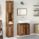 3-dijelni set kupaonskog namještaja od starog drveta Smeđa | shoptok.hr