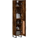  Visoka komoda dimljeni hrast 34,5x34x180cm konstruiranog drva | shoptok.hr