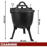 Kaminer emajlirani kotao od lijevanog željeza 8 l s poklopcem Slike