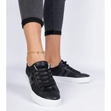 D/CEO marka niezdefiniowana Black sneakers with animal print decorated with glitter Walorin Cene