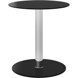 The Living Store Klubska mizica črna 40 cm kaljeno steklo - Klubska Mizica, (21438039) Cene