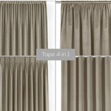 Filumi Bež žametna zavesa za delno zatemnitev 140x225 cm Velto – | Shoptok.si