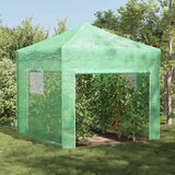  Staklenik s sklopivim okvirom Zelena 290 x 290 x 315 cm Željezo | shoptok.hr