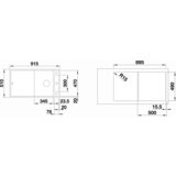 Blanco sudoper AXIA III 5 S InFino SILGRANIT ANTRACIT, daska drvo, s dalj. upr. | shoptok.hr