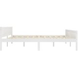  Okvir za krevet od masivne borovine bijeli 200 x 200 cm | Shoptok.si