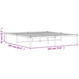 Metalni okvir za krevet crni 180x200 cm | shoptok.hr