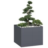 Maison Chic Cvetlični Lonec - Cvetlično korito antracit 100x100x80 cm Jeklo, (21790112) | Shoptok.si
