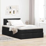 vidaXL Otomanski krevet s madracem crni 120x200 cm tkanine | shoptok.hr