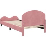  Otroški posteljni okvir z vznožjem Roza 80 x 200 cm Žamet, (5000104599) | Shoptok.si