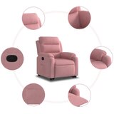  Naslonjač na podizanje ružičasti baršunasti | shoptok.hr