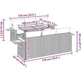  Vrtna sedežna garnitura 7-delna z blazinami črn poli ratan, (22048062) | Shoptok.si