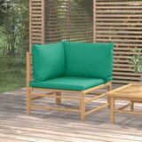  Kutna vrtna sofa od bambusa sa zelenim jastucima Cijene