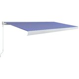  Kazetna tenda na ručno uvlačenje 500 x 300 cm plavo-bijela Cijene