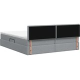  Krevet s od storage s uzglavljem 2 kom. Svjetlosiva Lažna koža - Svjetlosiva 180 x 200 cm Dizajn linija | shoptok.hr