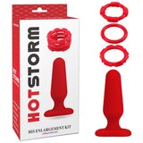 Chisa Crveni silikonski set od 3 gumice za penis i analnom kupom CN 494752871 | ePonuda.com