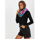 Fashion Hunters Women's turquoise and fuchsia floral scarf
