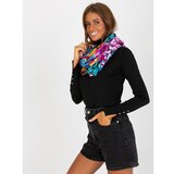 Fashion Hunters Women's turquoise and fuchsia floral scarf Cene