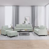 vidaXL 4-dijelni set sofa s jastucima svjetlosivi baršunasti Cijene