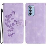 INORCO Za Motorola Moto G52 4G/G82 5G PU usnjena torbica za telefon z odtisom cvetov, denarnica za mobilni telefon, pokrov stojala, (22036554) Cene