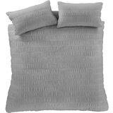 Catherine Lansfield Siva posteljina za bračni krevet/za produženi krevet od krepa 230x220 cm Seersucker – | shoptok.hr