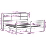 vidaXL Knjižna postelja brez vzmetnice bela 180x200 cm trdna borovina | Shoptok.si