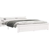  Okvir za krevet od masivnog drva bijeli 135x190 cm bračni | shoptok.hr