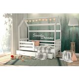 Domek drveni dečiji krevet 2 - beli - 190c80cm Cene