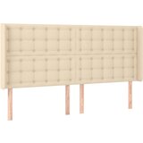 Maison Chic vzglavna omarica - nočna omarica - posteljna omarica z ušesi krem 163x16x118/128 cm blago, (21712422) | Shoptok.si