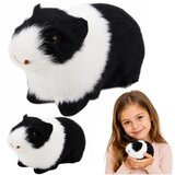  Guinea Pig Realistic Soft Fur Animal Black and White 12 cm | Shoptok.si