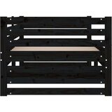  Izvlečna dnevna postelja črna 2x(80x200) cm trdna borovina, (20645819) | Shoptok.si