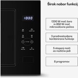 Klarstein velaire vgradna mikrovalovna pečica z žarom | žar 1200 w | mikrovalovna pečica 850 w | 60 cm | Shoptok.si