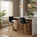  POZZA stolac - crni baršun / zlatne noge x 2 | shoptok.hr