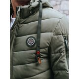 DStreet Kurtka męska zimowa pikowana z kapturem zielona | Shoptok.si