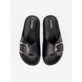 SEASTAR Black women's flip-flops with gold buckle | Shoptok.si