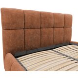 MID.YOU OBLAZINJENA POSTELJA 160 cm x 200 cm , les, tekstil, leseni material opečnato rjava | Shoptok.si