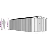  Vrtno spremište 257 x 580 x 181 cm metalno sivo | shoptok.hr