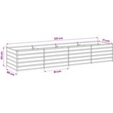  Povišeni vrtni krevet Crna 320 x 80 x 55 cm | shoptok.hr